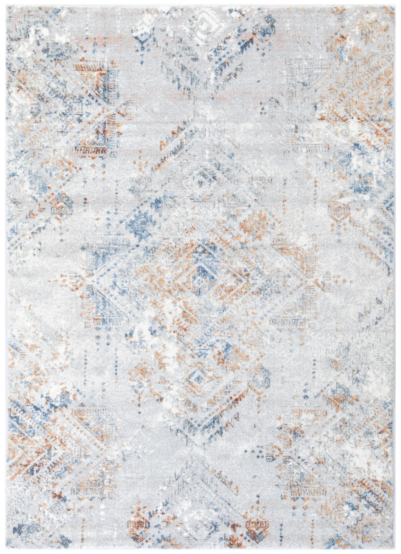 Cloud Ornate Multi Machine Washable Rug