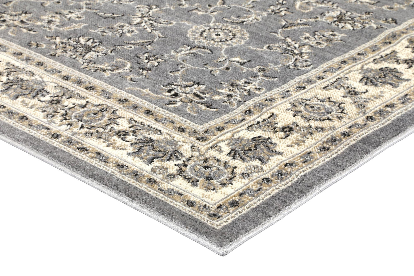 Aryana Grey Cream Border Rug