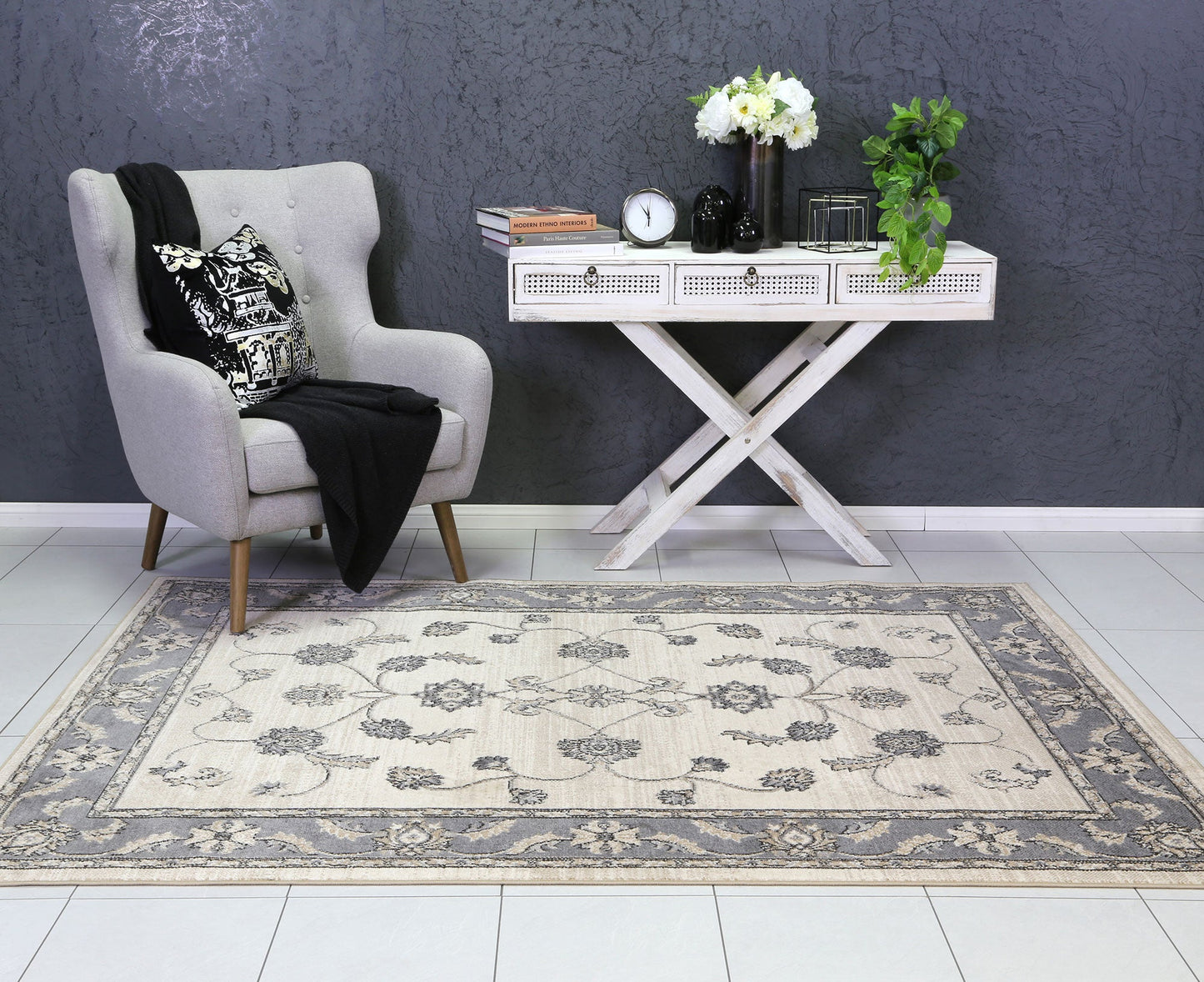Aryana Ziegler Cream Grey Rug