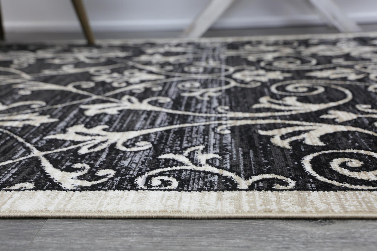 Aryana Vines Grey Beige Rug