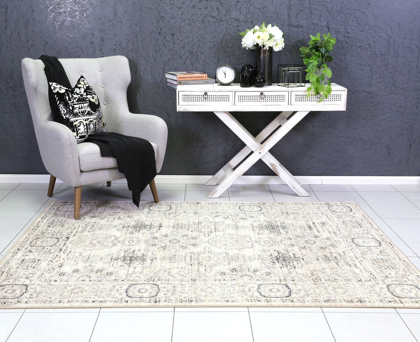 Aryana Ziegler Cream Grey Rug