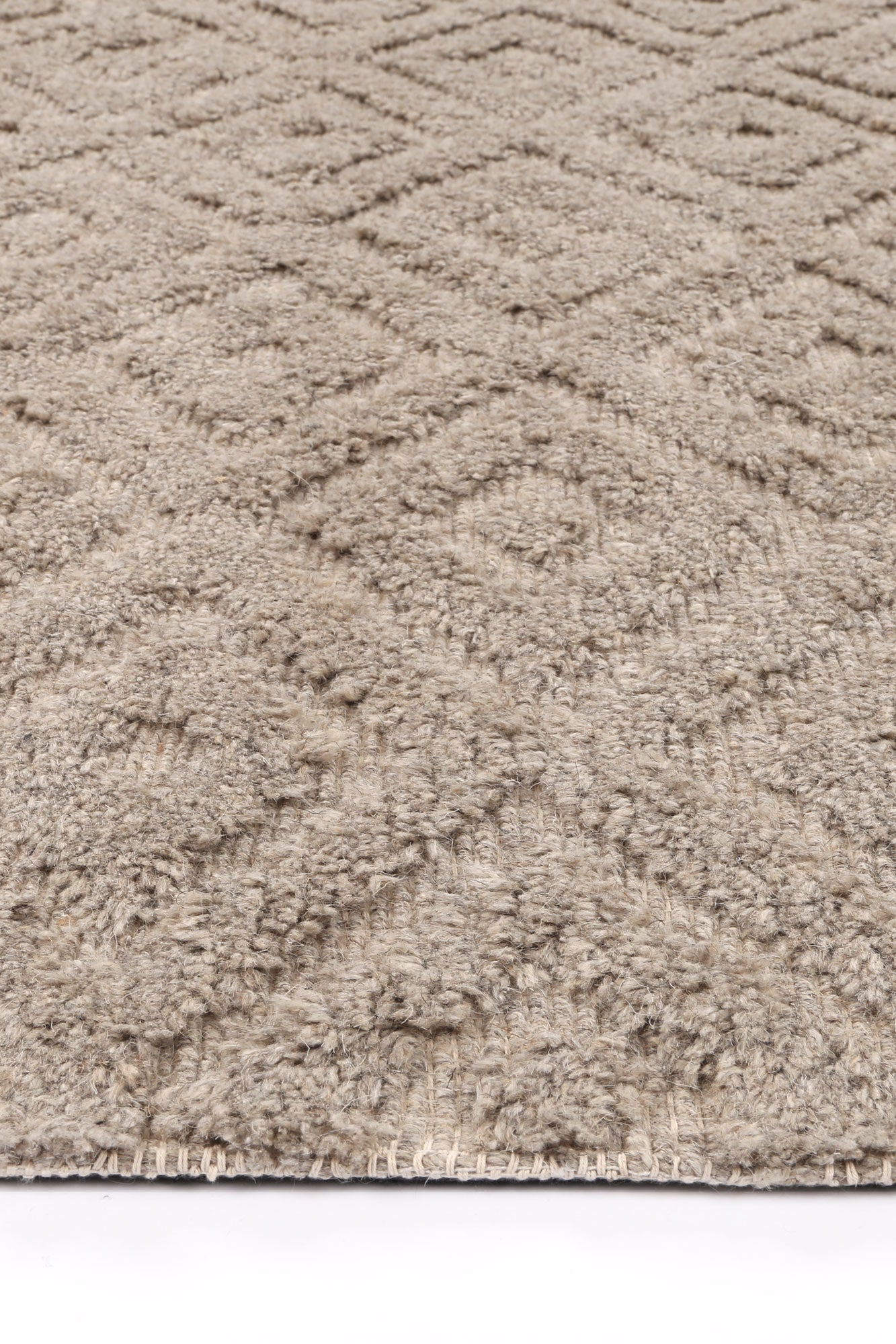 Varanasi Diamond Wool Blend Ash Rug