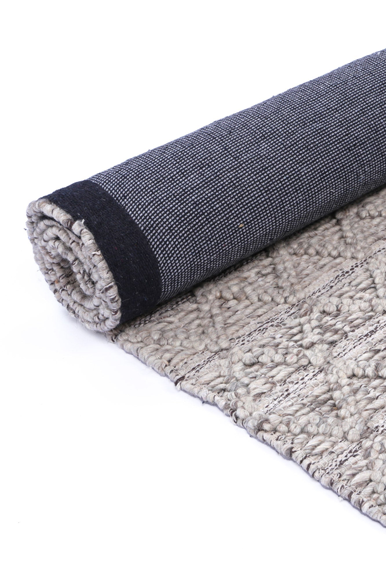Kaiden Mosaic Tribal Ash Wool Rug