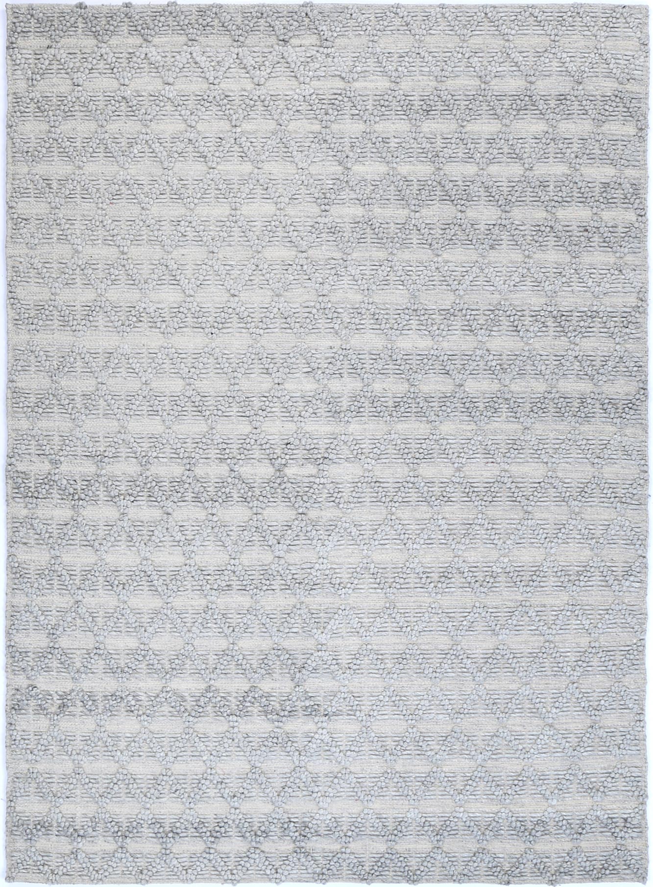 Kaiden Mosaic Tribal Grey Wool Rug