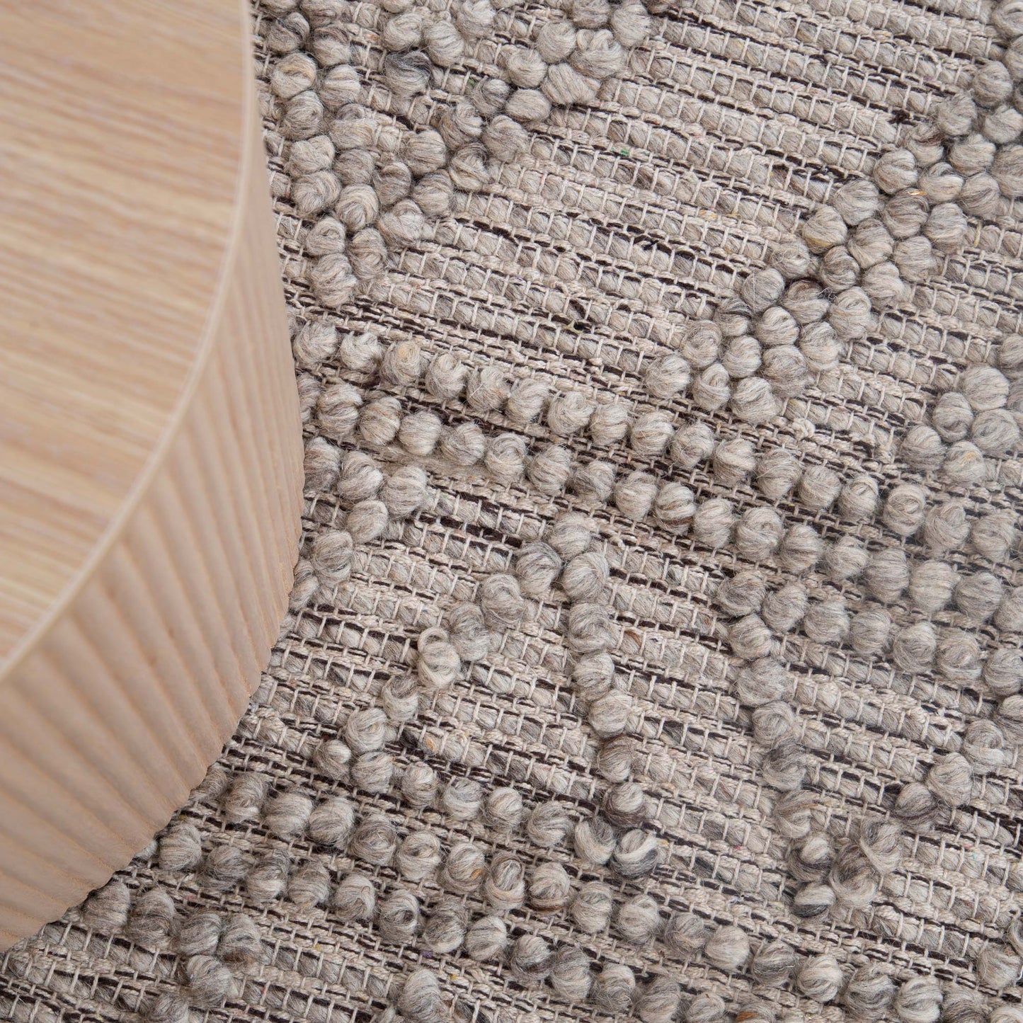 Kaiden Lattice Tribal Ash Wool Rug
