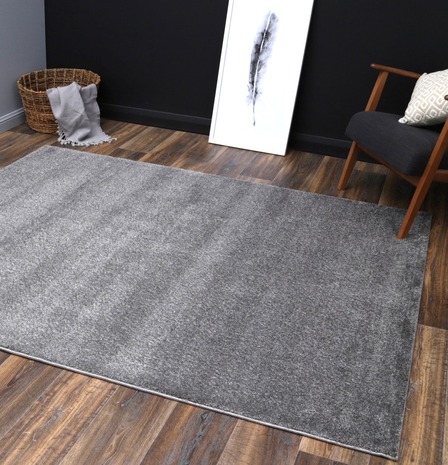 Tasmania Grey Plush Rug