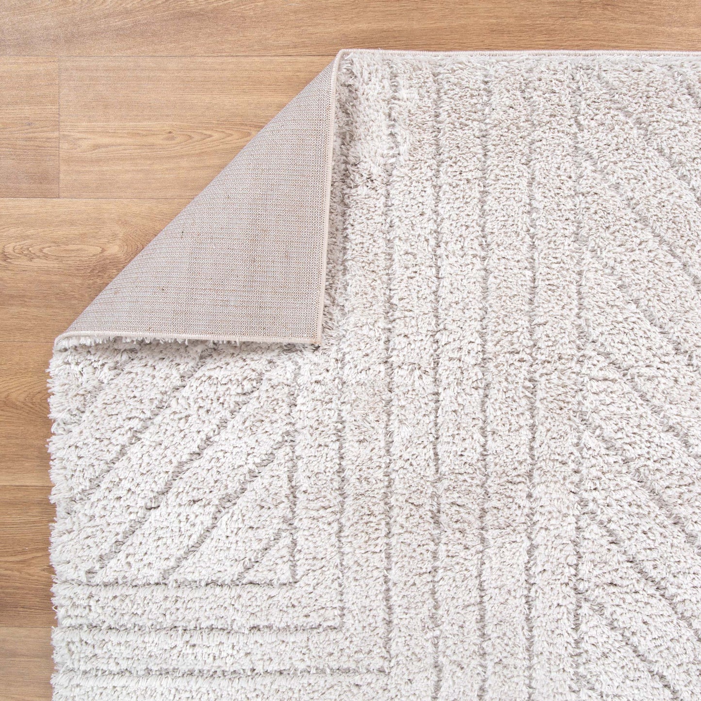 Authentic Modern Beige Shag Rug