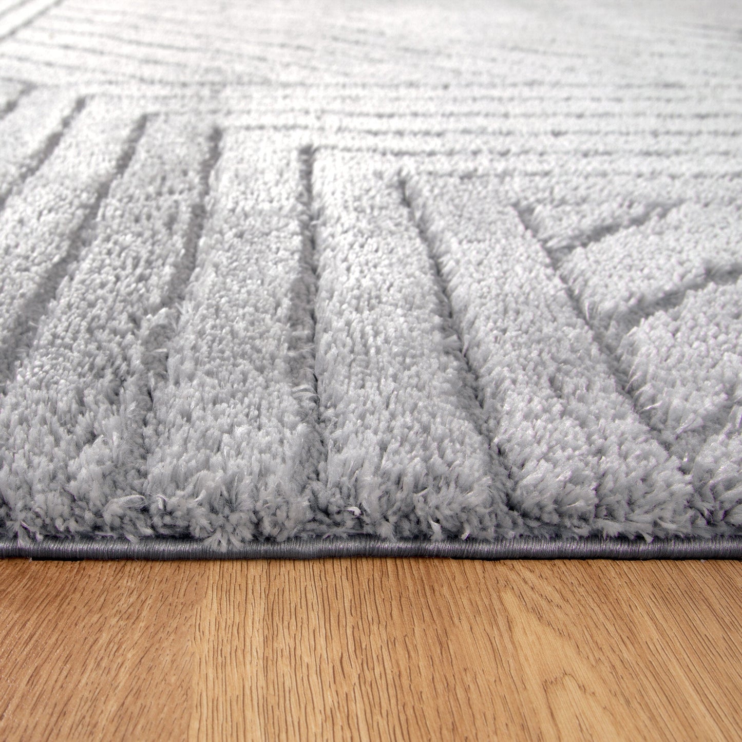 Authentic Modern Silver Shag Rug