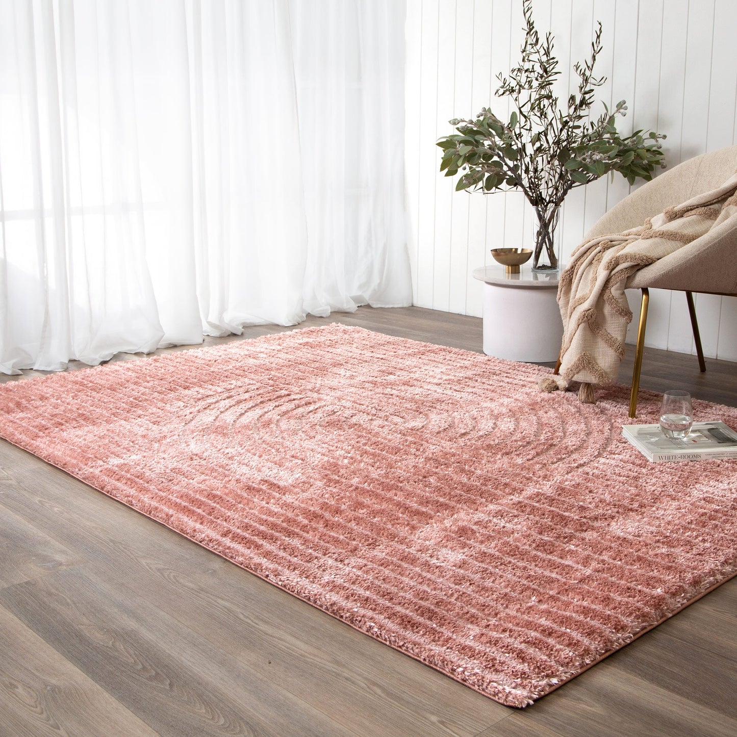 Authetic Blush Shag Rug