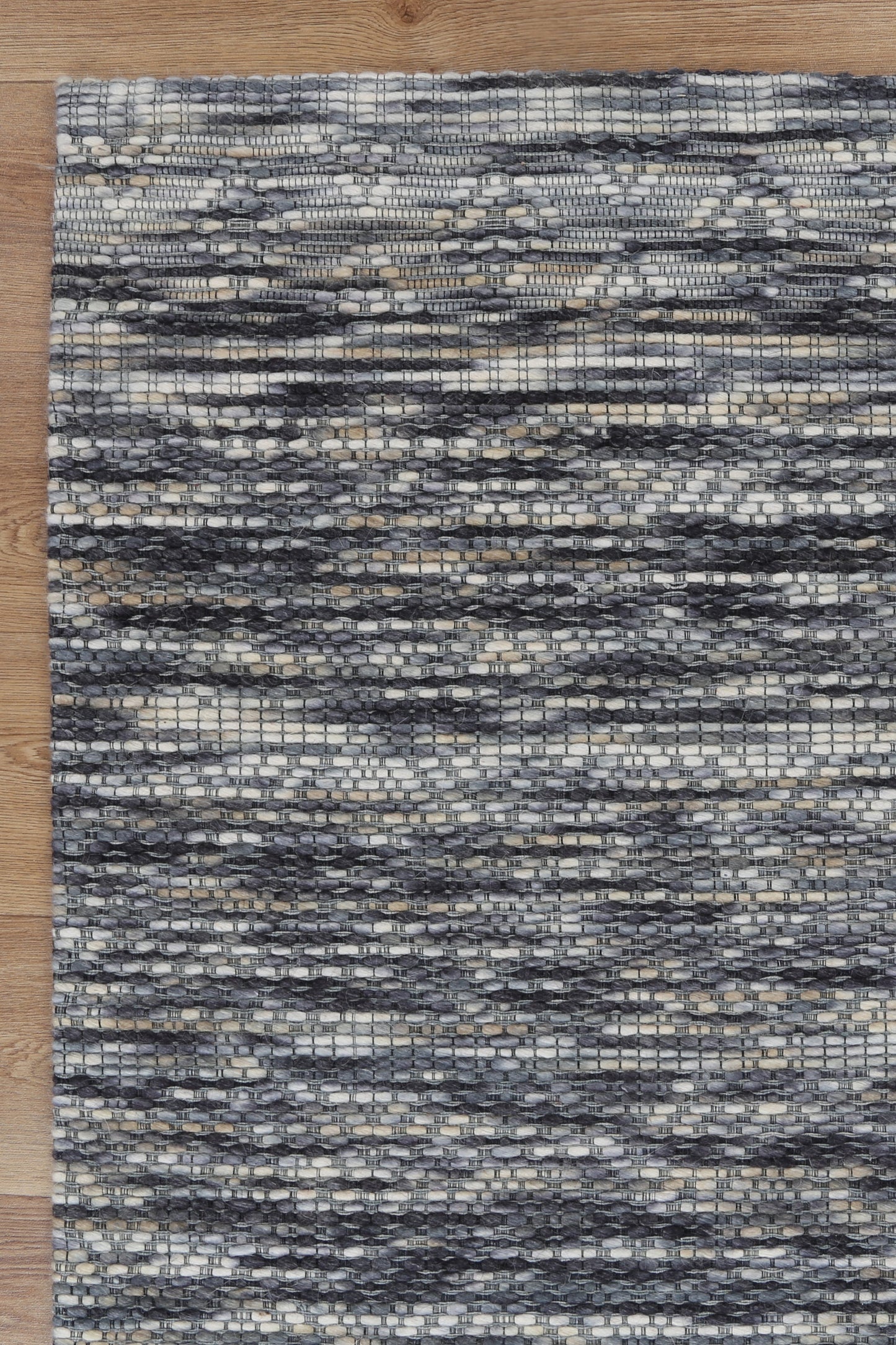 Wynter Chevron Stone Wool Rug