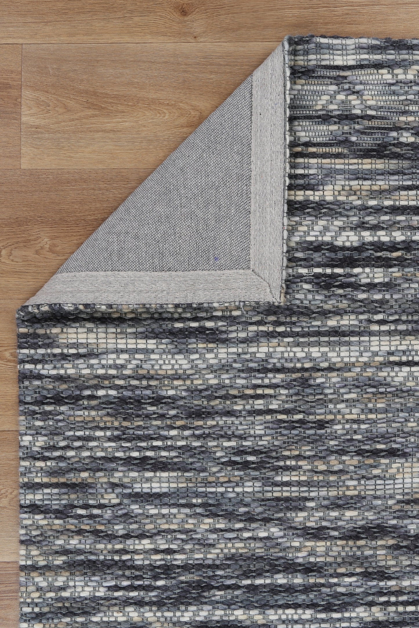 Wynter Chevron Stone Wool Rug