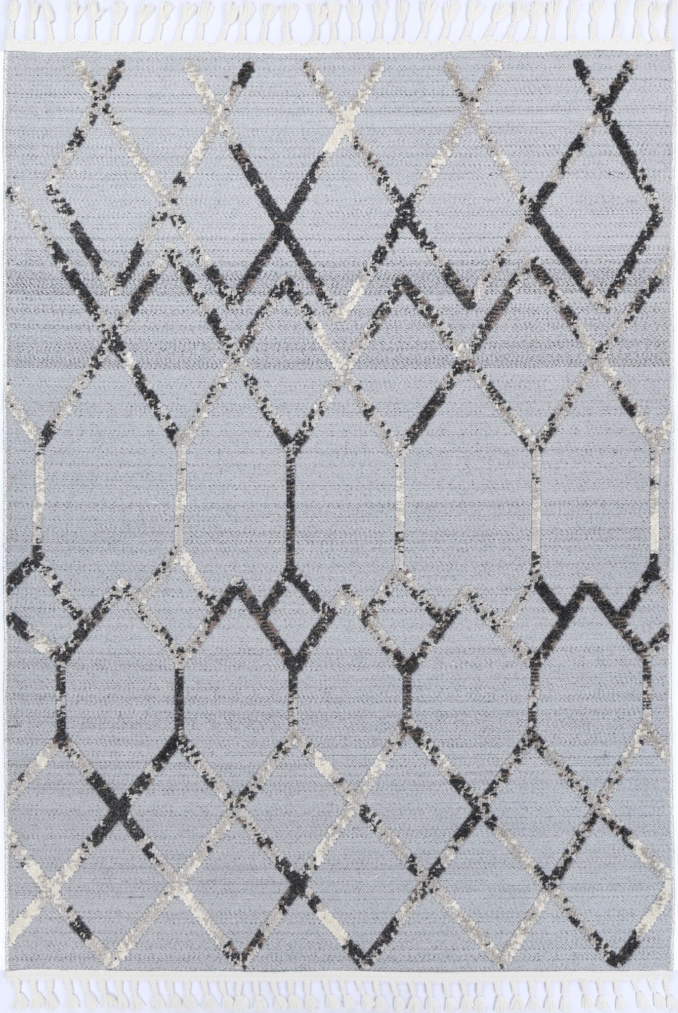 Mars Meliac Geomteric Grey and Taupe Rug