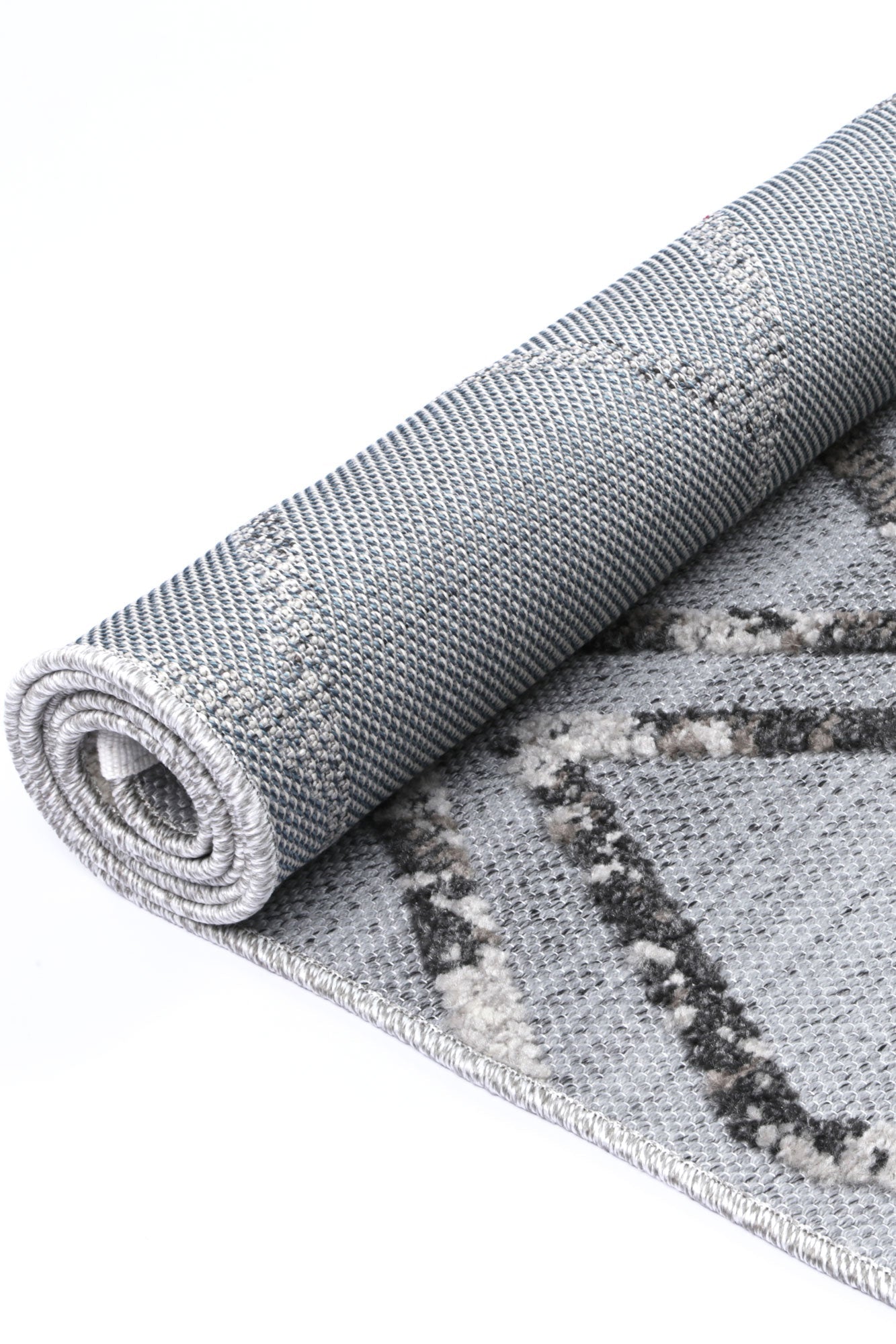 Mars Meliac Geomteric Grey and Taupe Rug