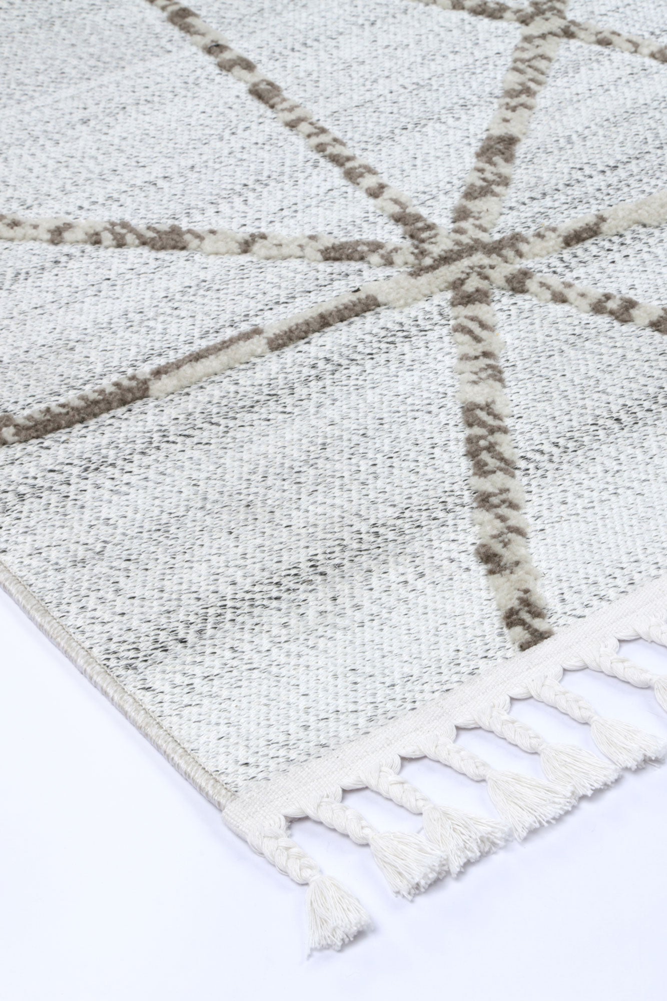 Mars Agros Geometric Cream and Beige Rug