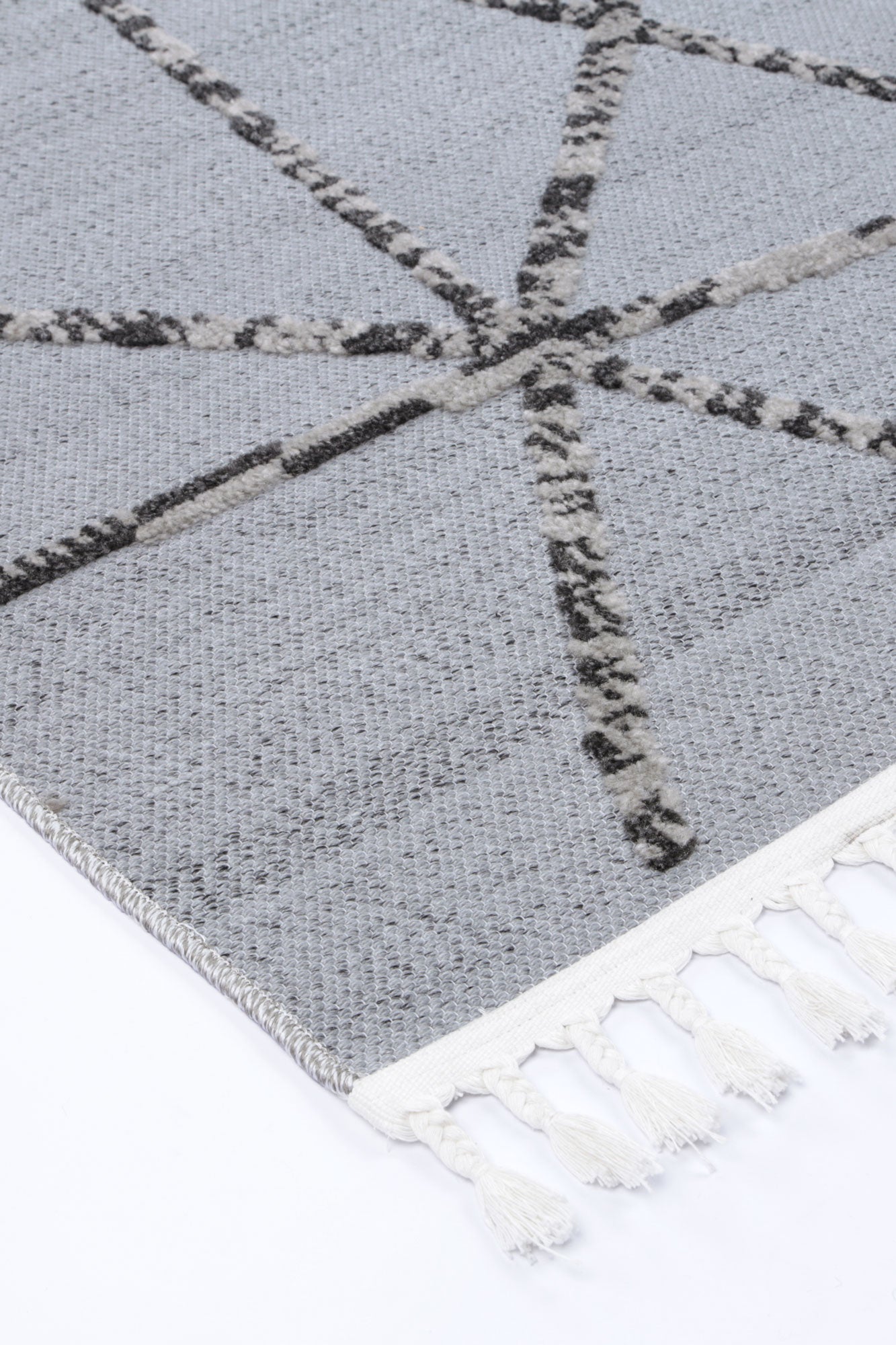Mars Sparta Geomteric Grey and Ash Rug