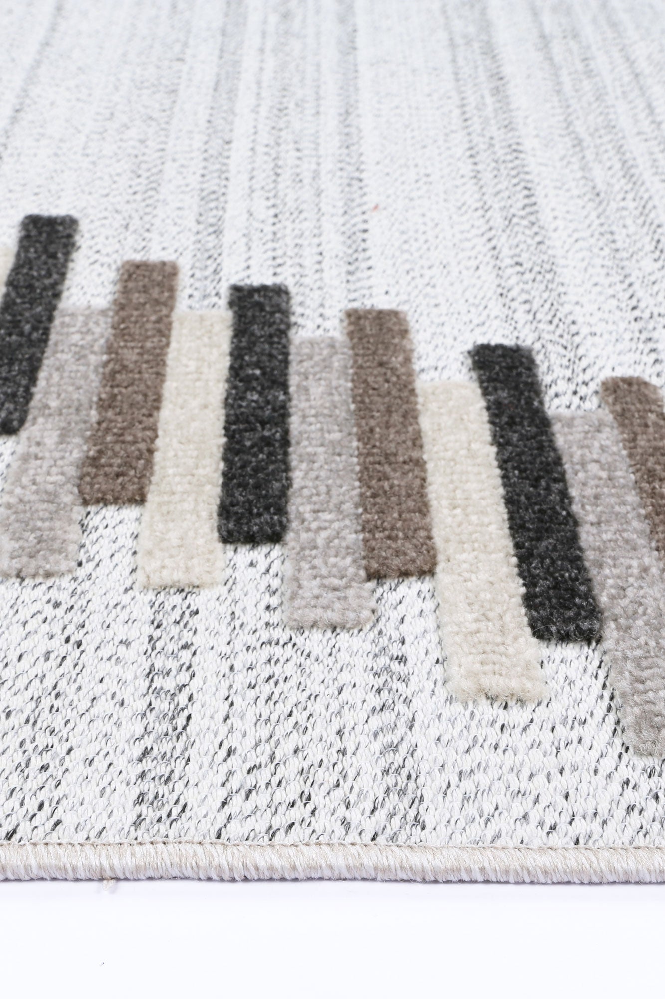 Mars Attica Diamond Stone and Grey Rug