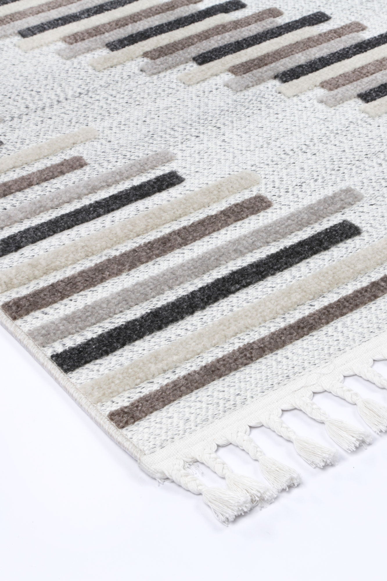 Mars Attica Diamond Stone and Grey Rug