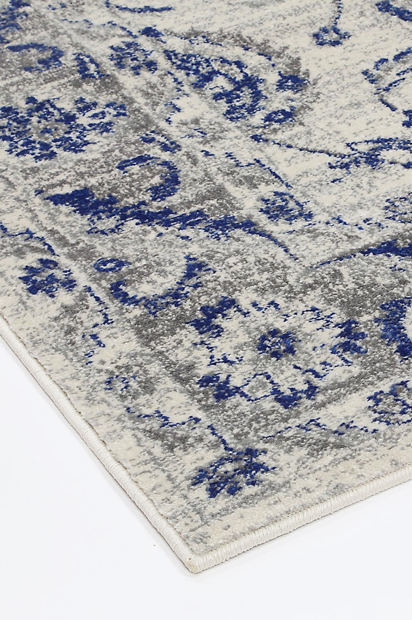 Exquisite Blue & Ivory Floral Rug