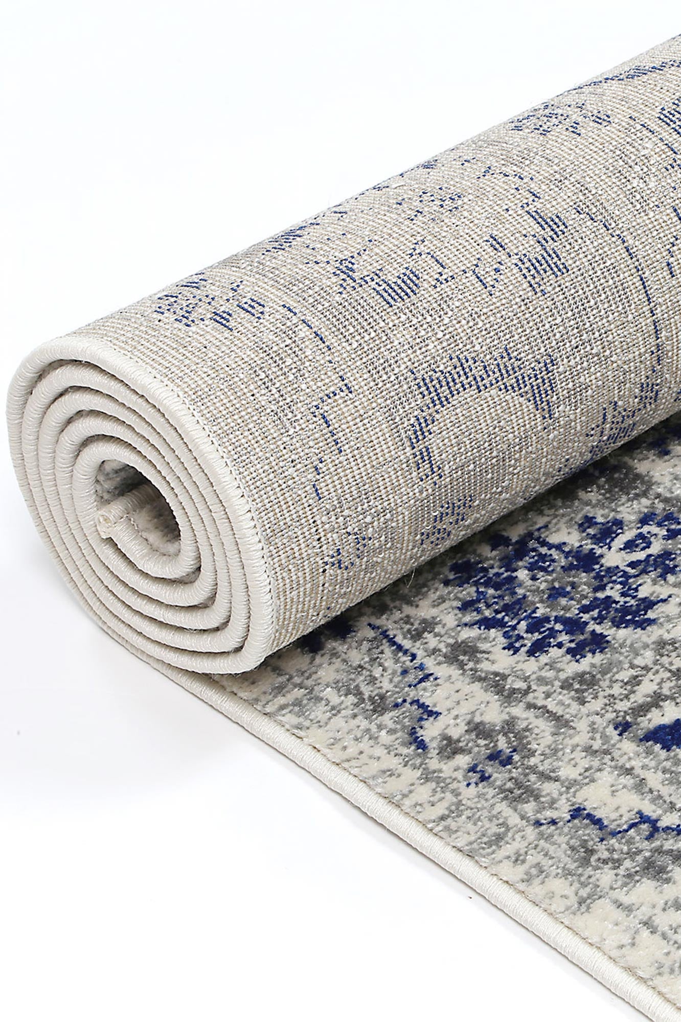 Exquisite Blue & Ivory Floral Rug