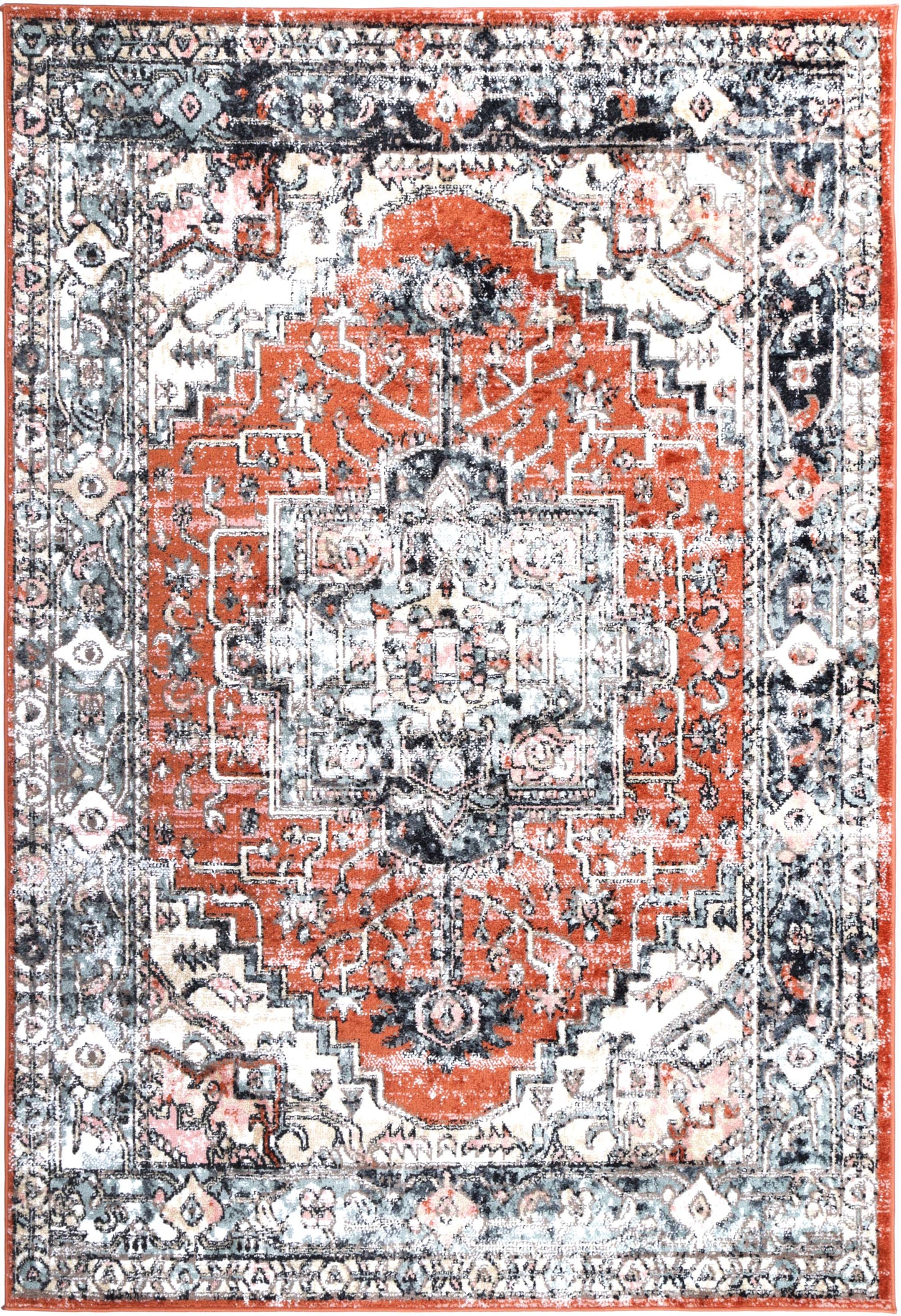 Parkland Atherton Traditional Terracotta Rug