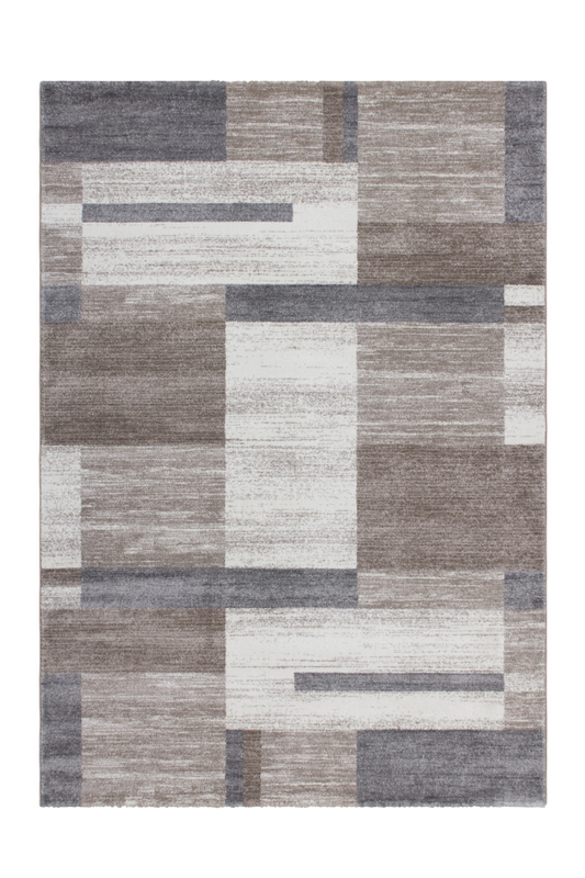 Feeling 501 Beige Silver Simple Thick Geometric Rug - Lalee Designer Rugs