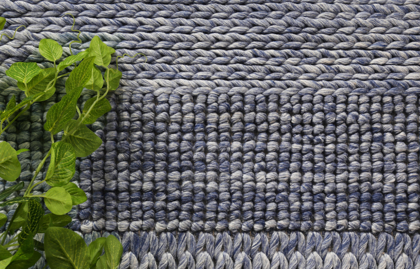 Paradise Grace Blue Wool Blend Rug