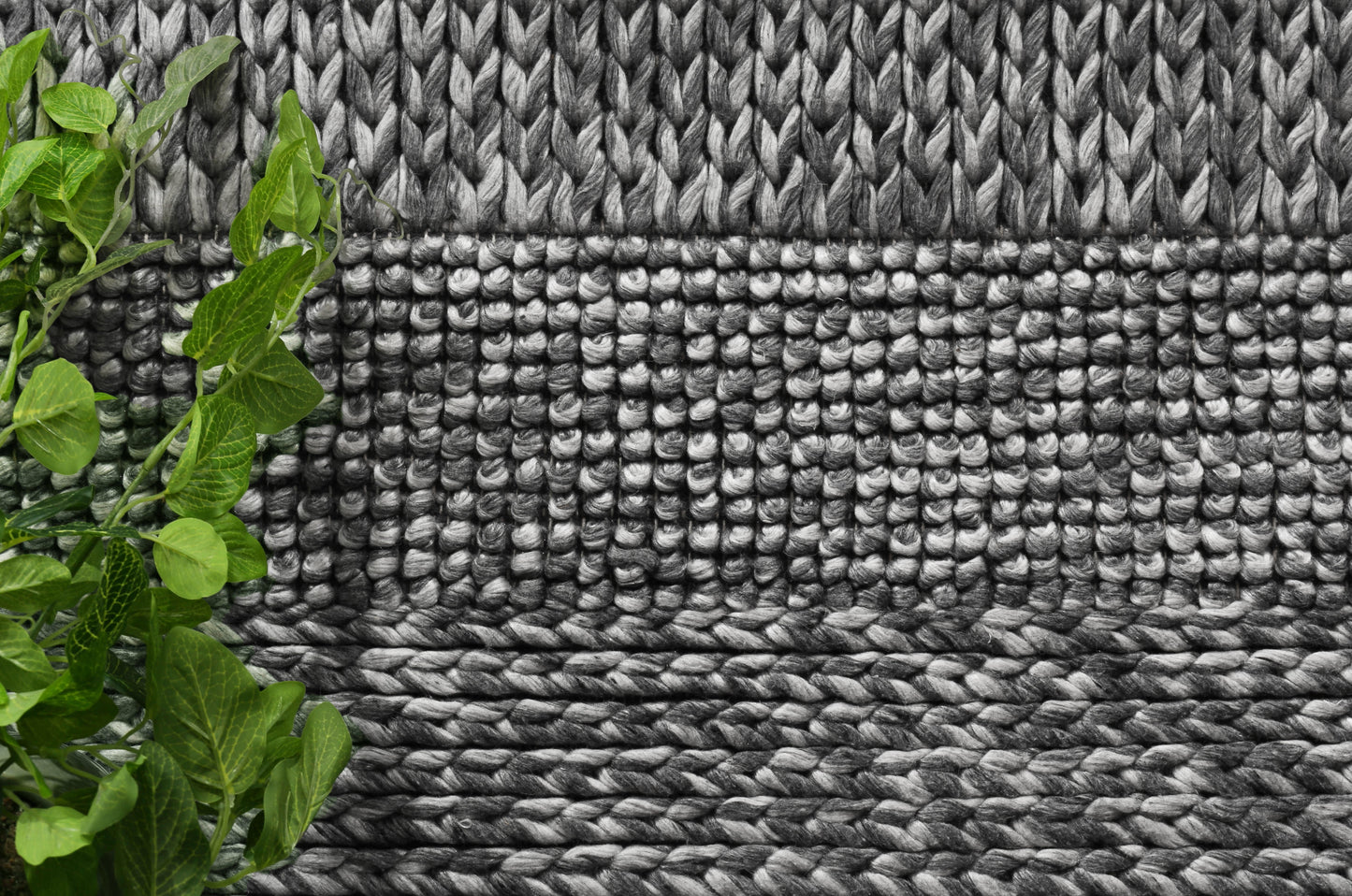 Paradise Grace Charcoal Wool Blend Rug