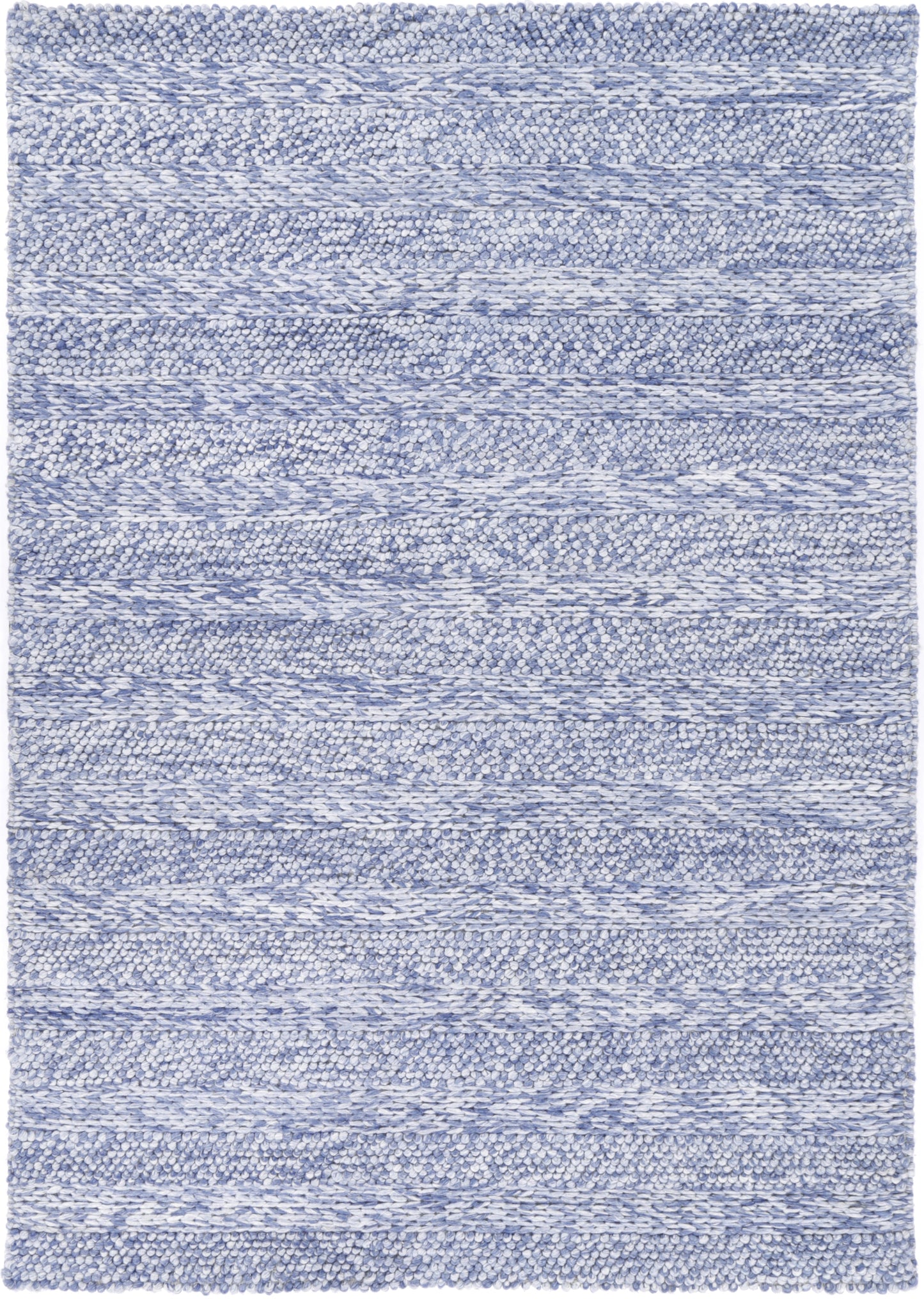 Paradise Ringlets Blue Wool Blend Rug