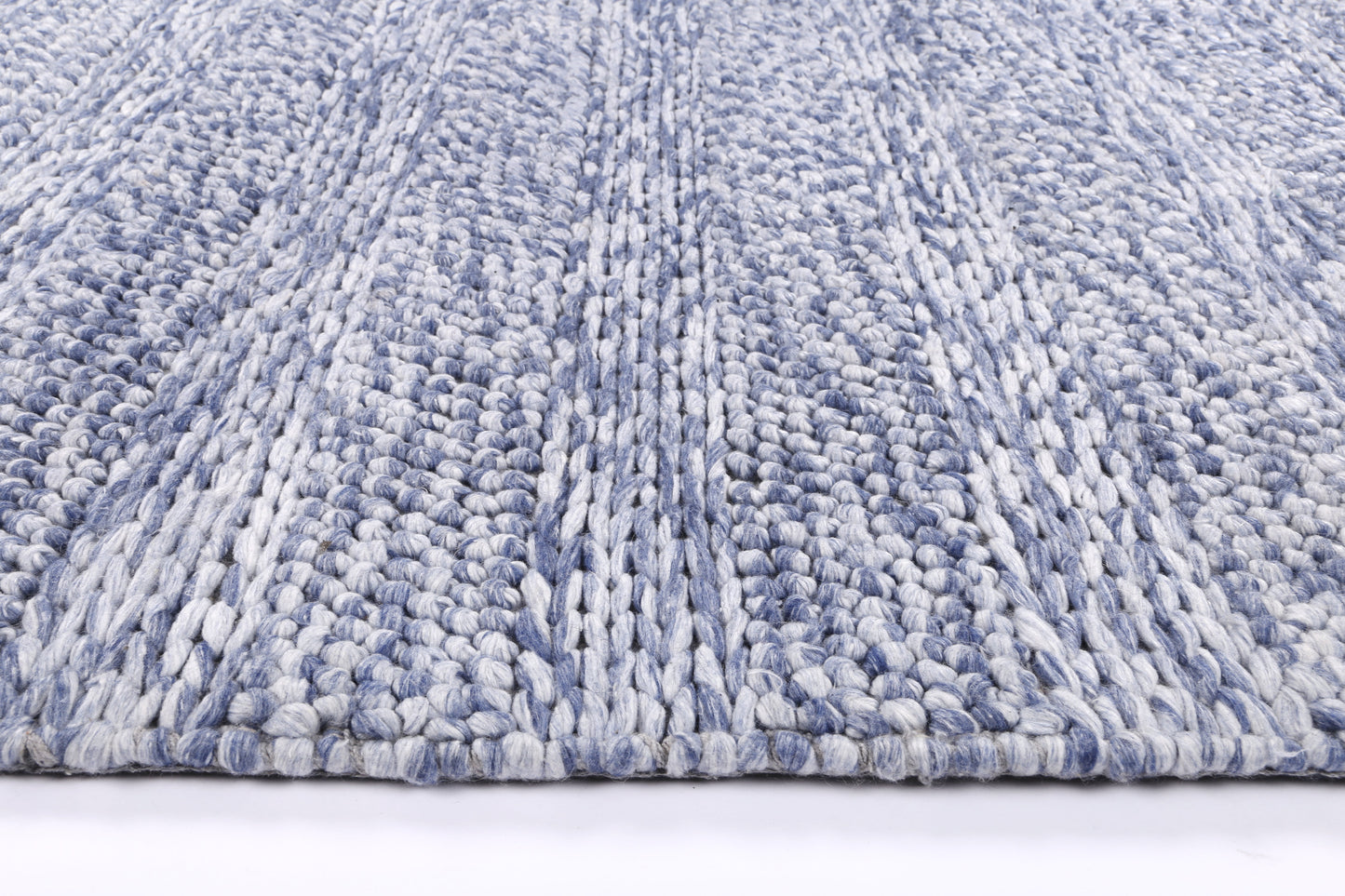 Paradise Ringlets Blue Wool Blend Rug