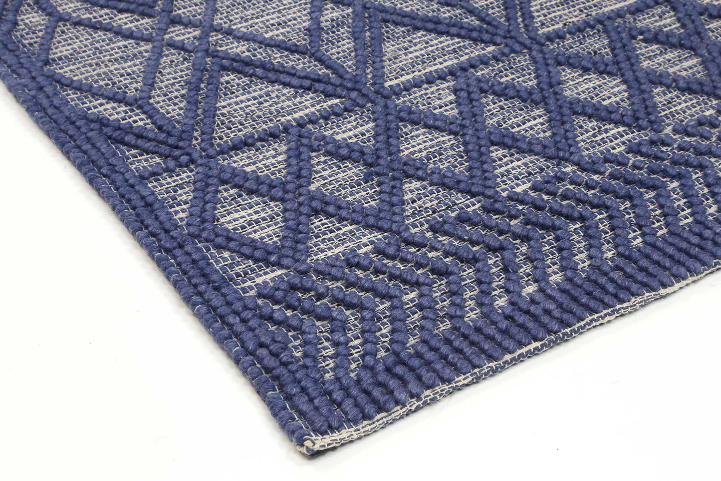 Kaiden Tribal Blue Wool Rug ( New Landed )