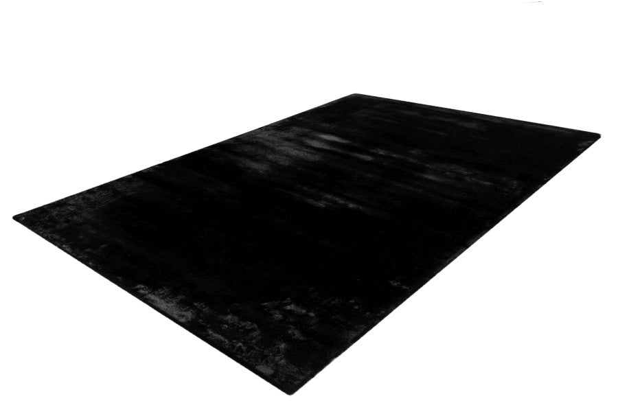 Highland 800 Black Soft Touch Fluffy Rug