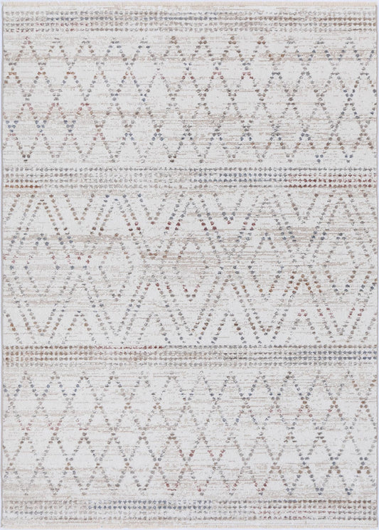 Yarra Tabriz Beige Geometric Soft Rug