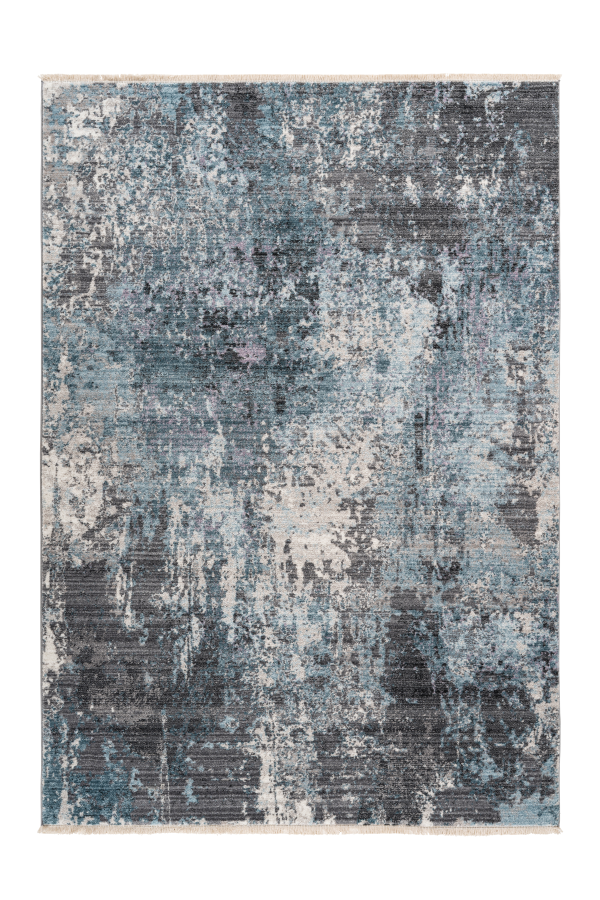 Medellin 400 Modern Abstract Silver-Blue Rug - Lalee Designer Rugs