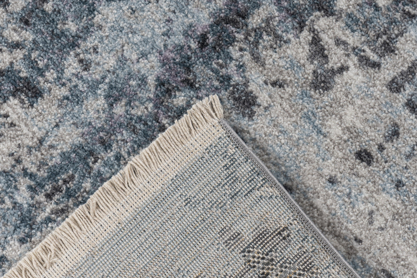 Medellin 400 Modern Abstract Silver-Blue Rug - Lalee Designer Rugs
