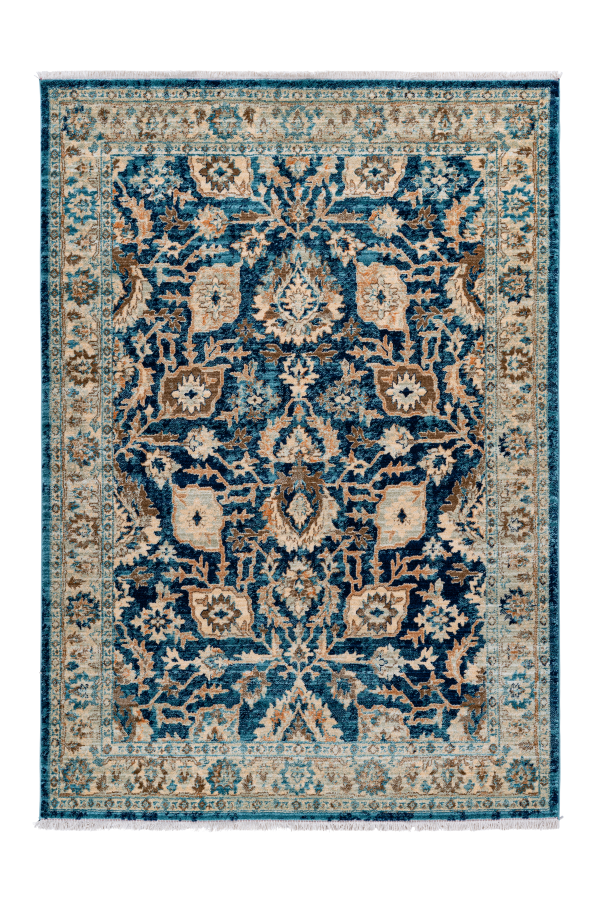 Medellin 402 Modern Blue Rug with Vintage Look - Lalee Designer Rugs