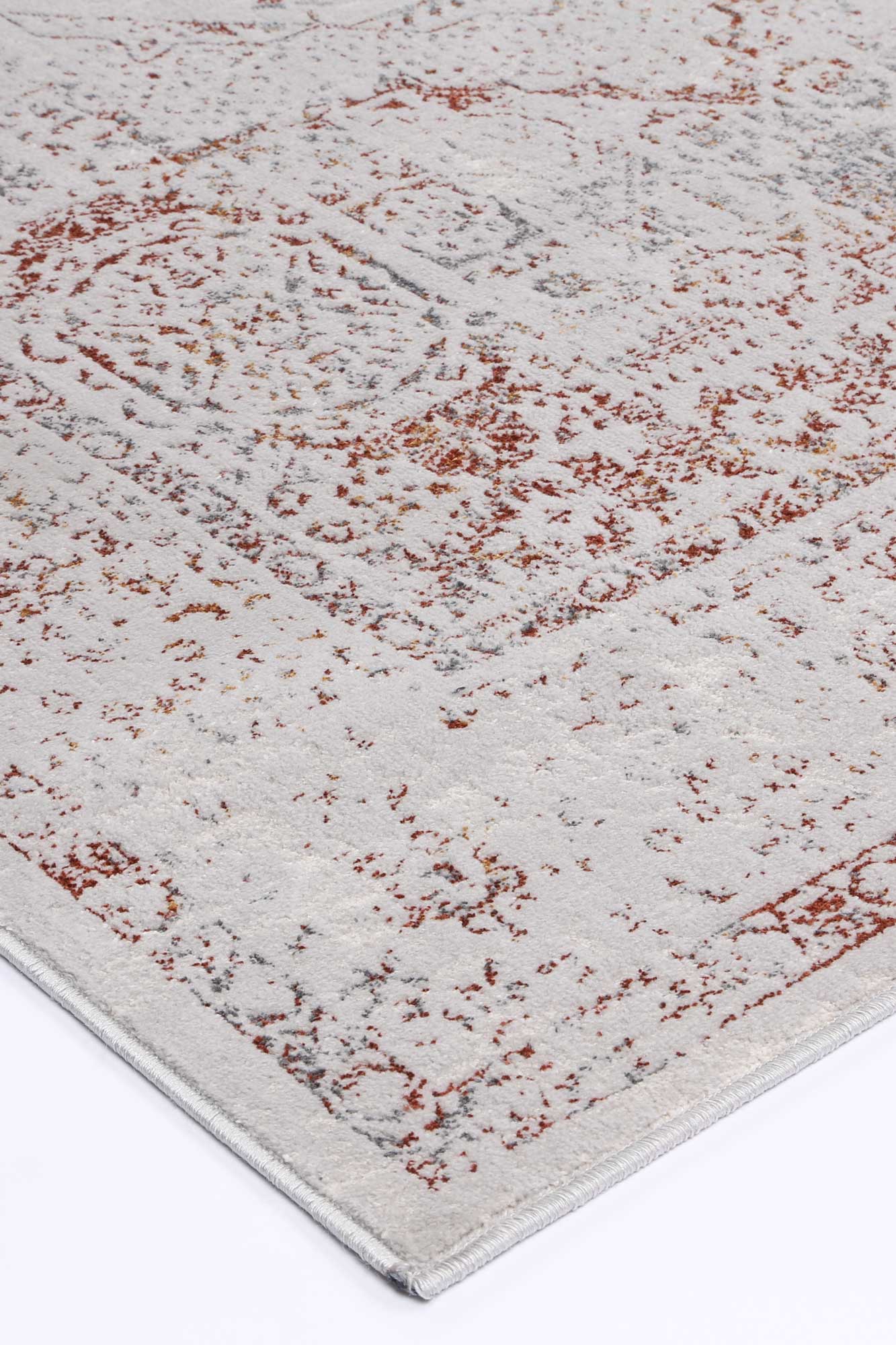 Malo Luna Cream & Red Traditional Rug