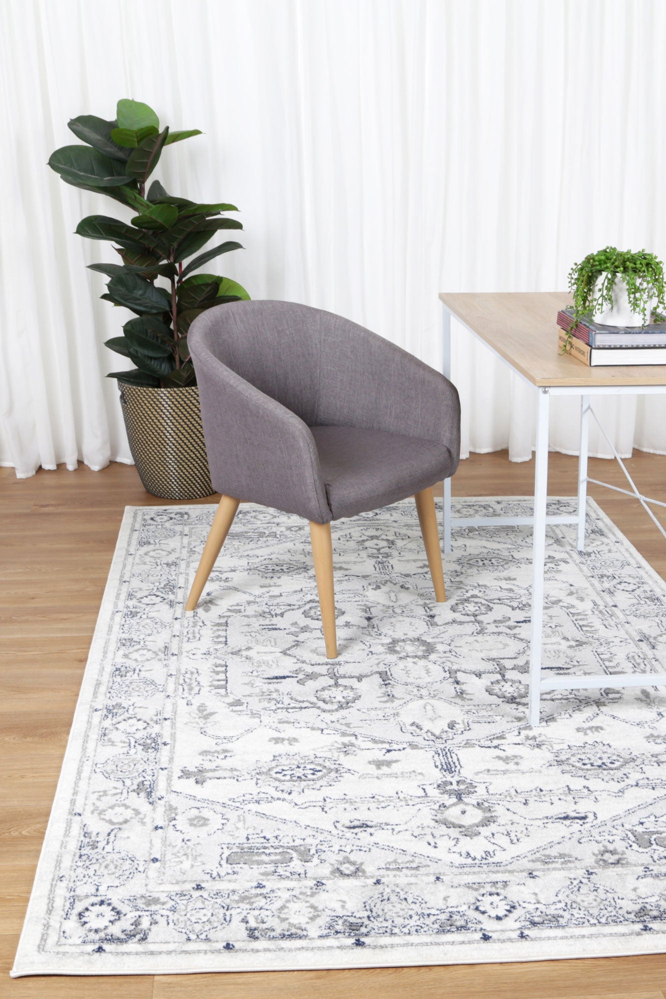 Perth Perpignan Grey Traditional Rug