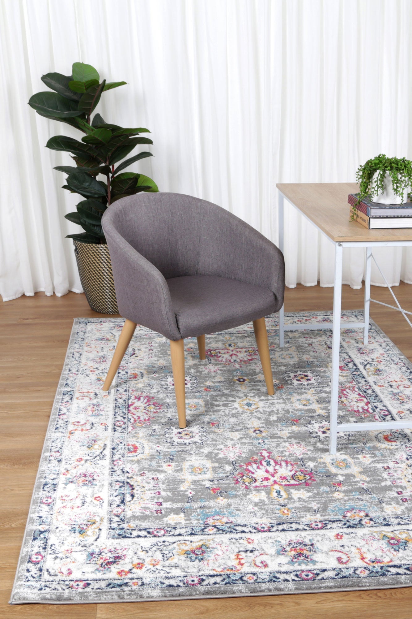 Perth Monaco Grey & Multi Transitional Rug