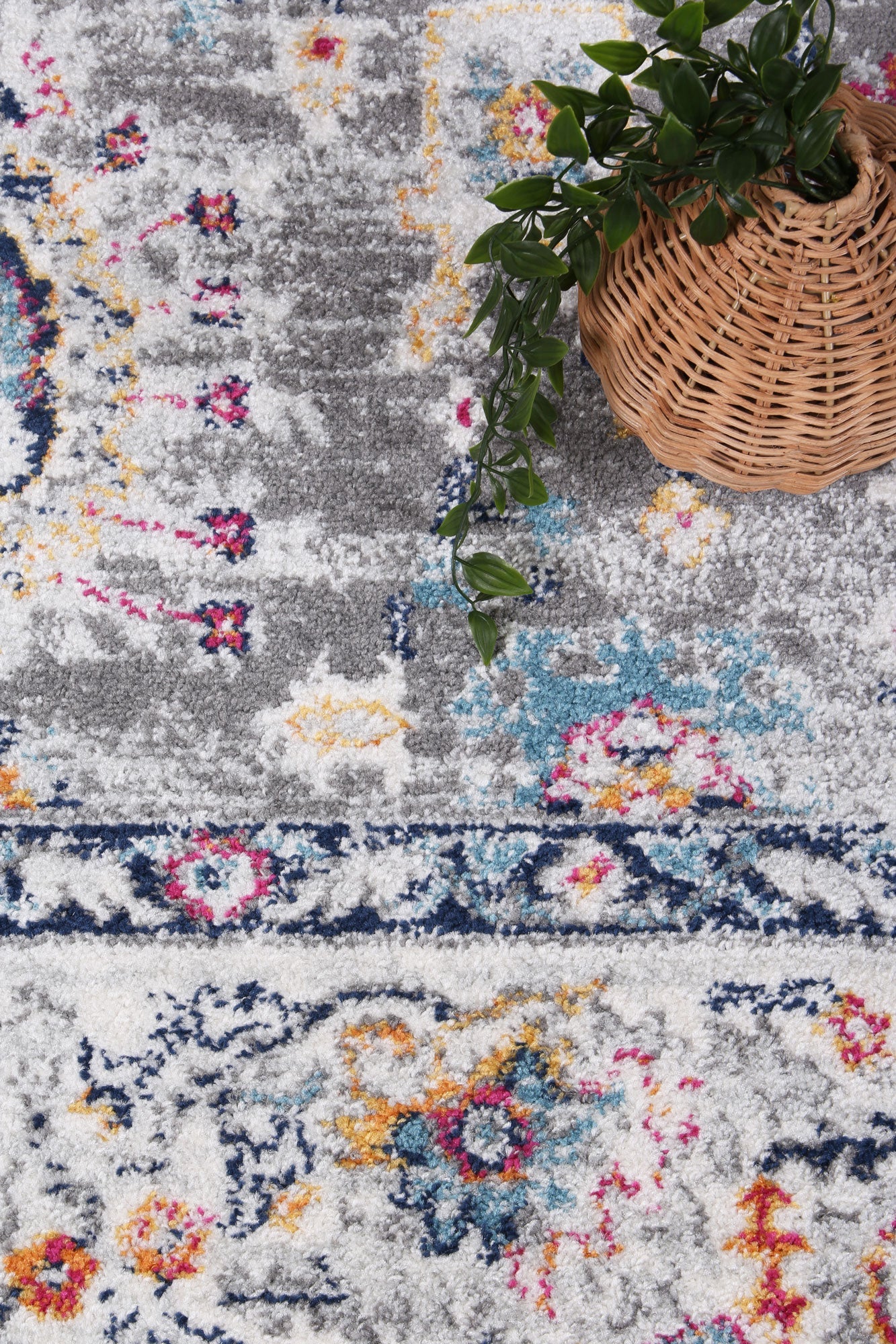 Perth Monaco Grey & Multi Transitional Rug