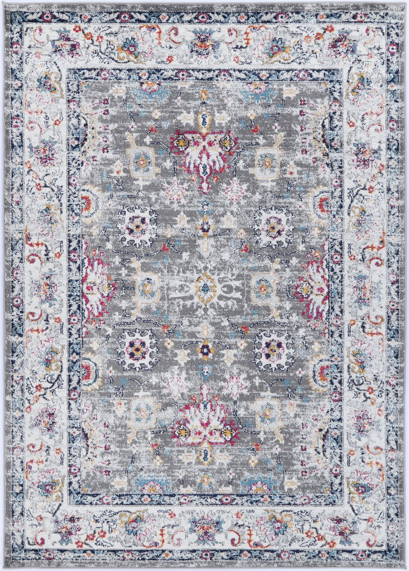 Perth Monaco Grey & Multi Transitional Rug
