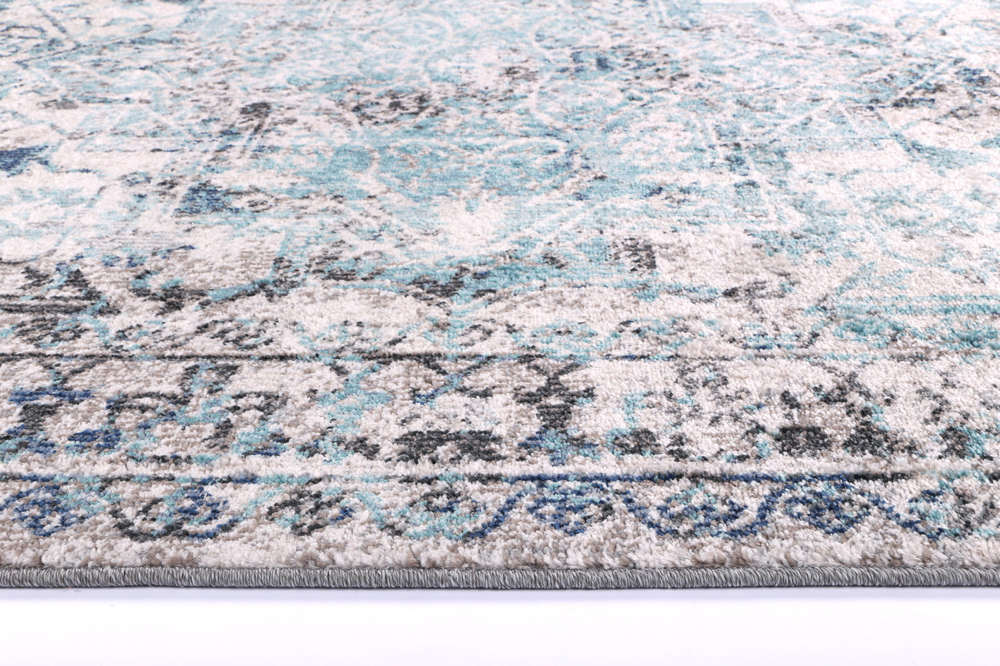 Rumba Adrianita Ivory & Blue Transitional Rug