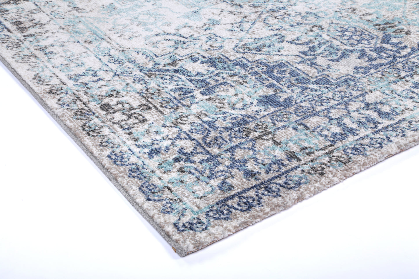 Rumba Adrianita Ivory & Blue Transitional Rug