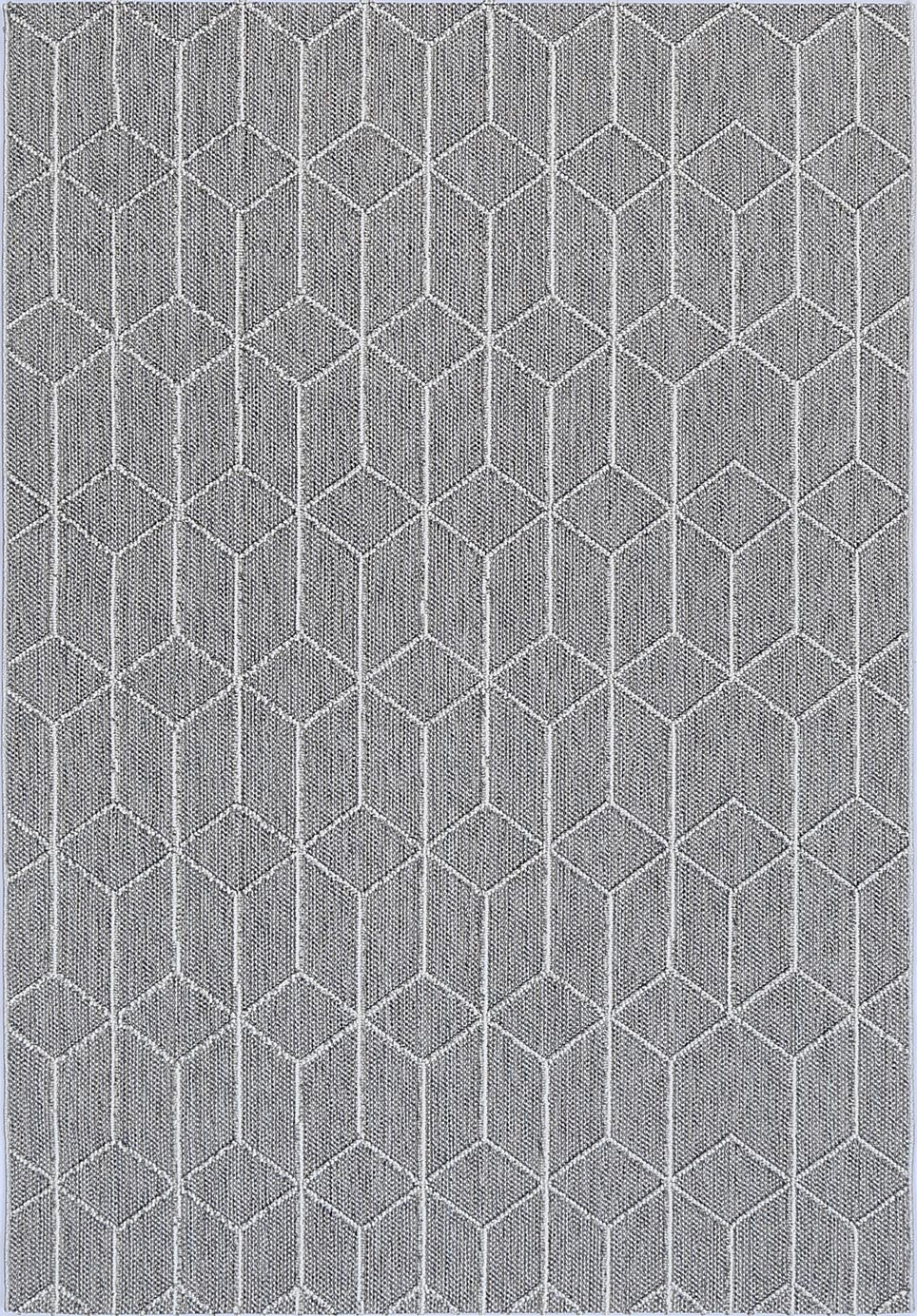 Valentina Sikua Grey Geometric Flatweave Rug