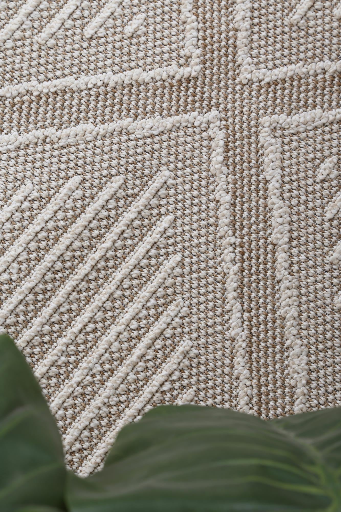 Valentina Kenilorea Beige Geometric Flatweave Rug