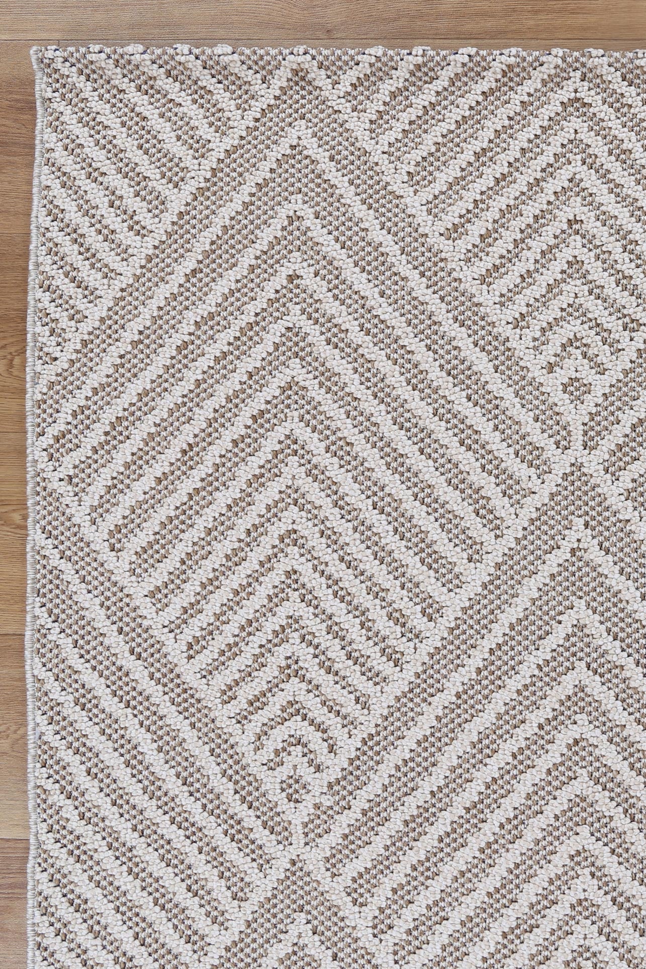 Valentina Onika Beige Geometric Flatweave Rug