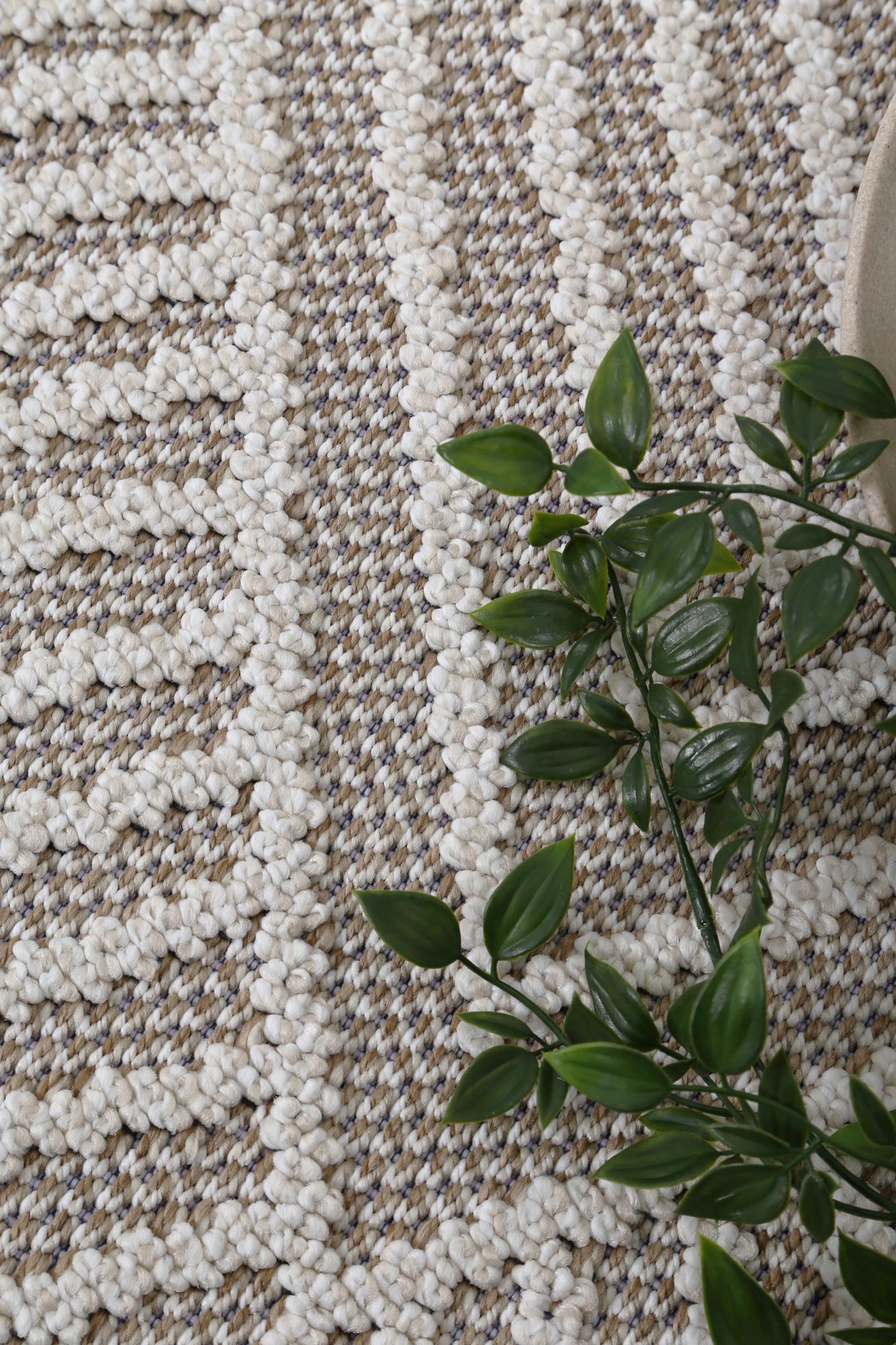 Valentina Onika Beige Geometric Flatweave Rug