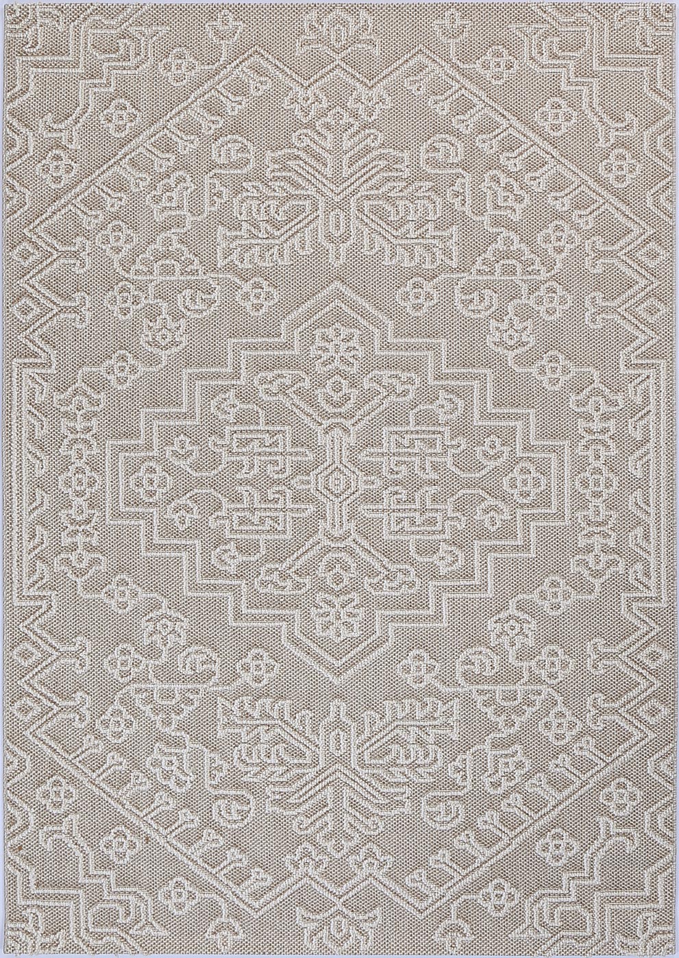 Valentina Waita Beige Tribal Flatweave Rug