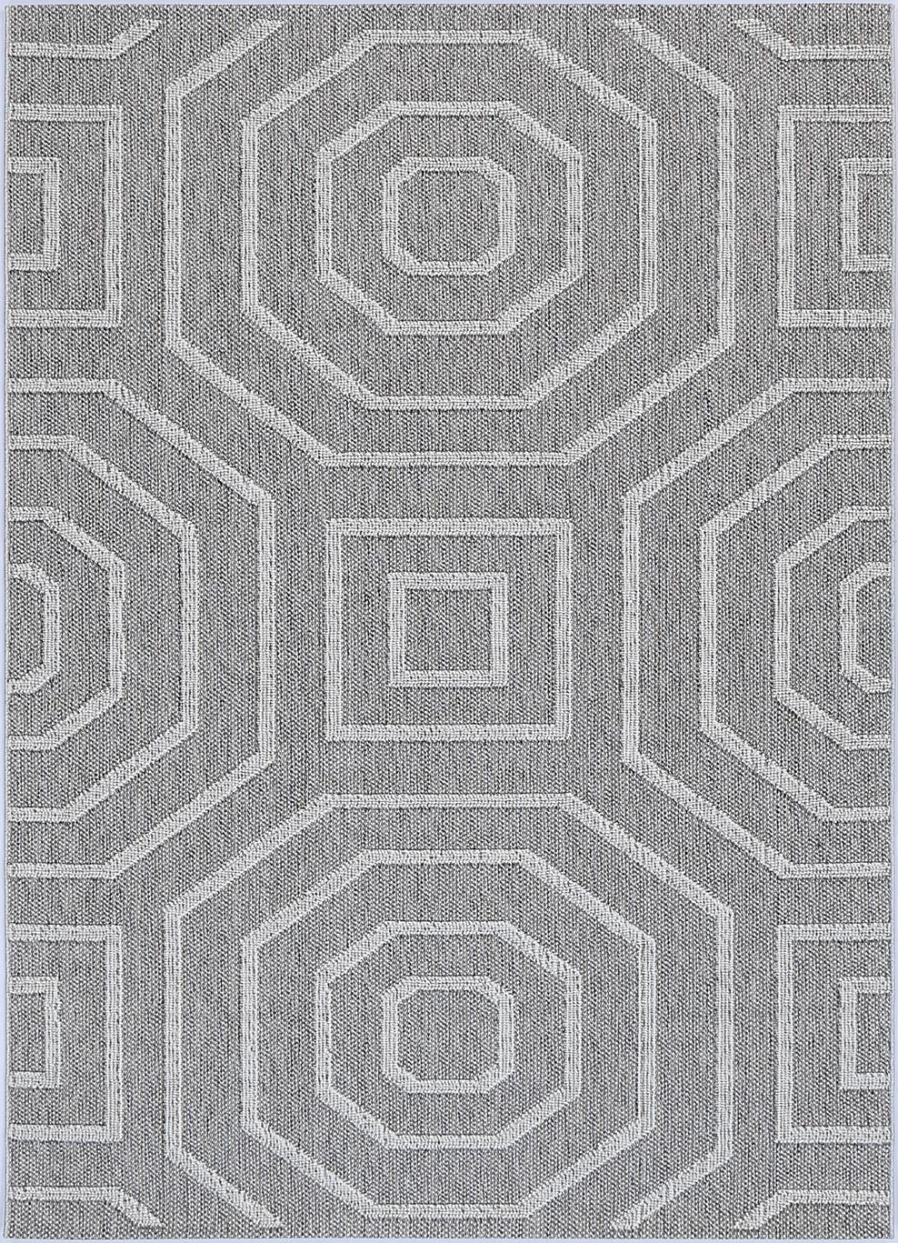 Valentina Devesi Grey Geometric Flatweave Rug
