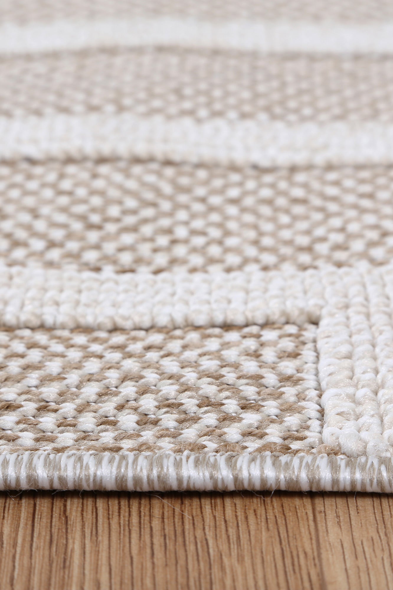 Valentina Lui Beige Geometric Flatweave Rug