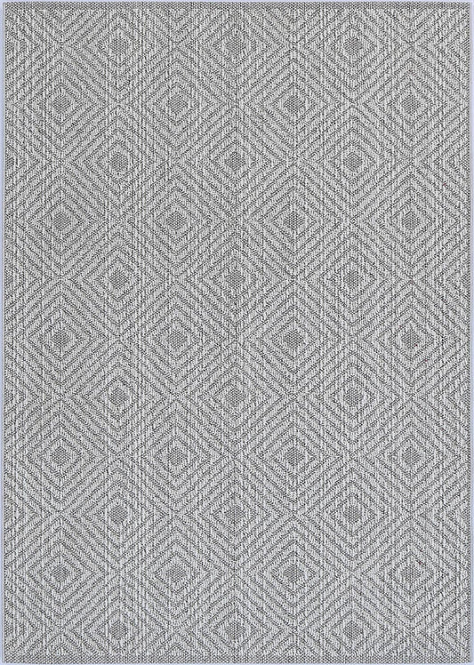 Valentina Walasi Ash Geometric Flatweave Rug